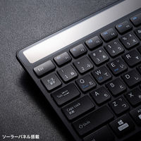 サンワサプライ ソーラー充電Bluetoothキーボード SKB-BTEC1BK 1個