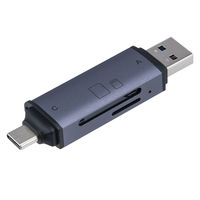 ナカバヤシ USB3.2 C&A アルミカードリーダー グレー CRW-DC3SD92GY 1個