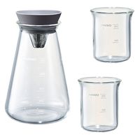 HARIO (ハリオ) 3点セット ピッチャー ビーカーグラス 耐熱ガラス CTP-BG-LO 1セット(3組)