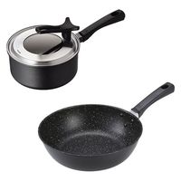 貝印 2点セット 深型 フライパン 24cm 片手鍋 18cm IH ガス火対応 1セット(3組)