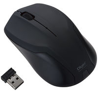 ナカバヤシ 無線静音3ボタンBlueLEDマウス ブラック MUS-RKT125BK 1個