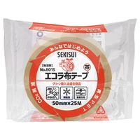【ガムテープ】エコラ布テープ　No.601S　茶　50mm×長さ25m (旧：再生PET布テープ　No.601S) 積水化学工業 1巻