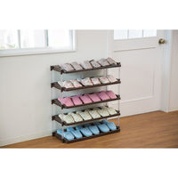 平和工業 クリスタルシューズラックトリプル5段 ブラウン 4907556227317 1個