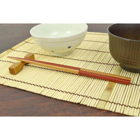 アオバ 箸 天然竹 刃 赤 23cm ●5個セット 4970112118503 1セット(5個入)（直送品）