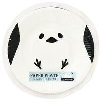 まるき ペーパープレート シマエナガ柄 13cm 14枚 4978446044772 1セット(1個×20)