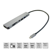 ドッキングステーション USB Type-C接続 HDMI 8K PD100W 7ポート VV-UCDOCKHUB-5 1個