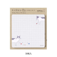 デザインフィル 付せん紙 ボールとネコ柄 19096006 1セット(1パック(30枚入)×3)