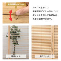 【軒先渡し】萩原 ルーバーパーテーション 3連 ホワイトウォッシュ MS-8113WS 1台（直送品）