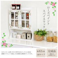 【軒先渡し】萩原 調味料ラック 幅420×奥行160×高さ500mm ホワイト MUD-7130WH 1台（直送品）