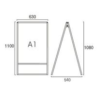 常磐精工 ブラックバリウススタンド看板LED A1両面 BVASKLEDA1R 1台（直送品）