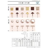 山喜産業 錺技研 スベリ鋲　鉄　ニッケルメッキ　22×22mm　1箱（300本入）（直送品）