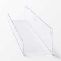 無印良品 壁に付けられるアクリルディスプレイ コの字型 約幅44×奥行6×高さ2.5/5cm 石こうボード用 良品計画