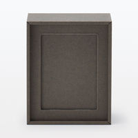 無印良品 フォトフレームにもなるトレカケース 約幅90×奥行110×高さ57mm ダークグレー 良品計画