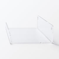 無印良品 壁に付けられるアクリルディスプレイ コの字型 約幅22×奥行12×高さ2.5/5cm 石こうボード用 良品計画