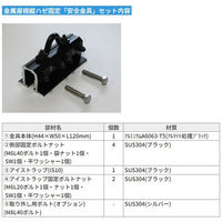 山喜産業 マジカナテック 屋根安全金具　金属屋根縦ハゼ固定 「安全金具」　1セット(12個入)（直送品）
