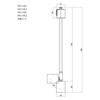 光商事 ライティングダクトレール用 E1735φ スポットライト器具342mm HRL17W2 1台