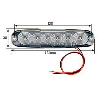 パーマンコーポレーション フラットマーカーランプ ブルー DC12~24V 防水 1167405000 1個（直送品）