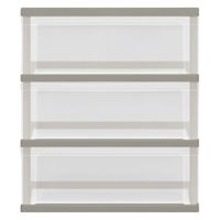 アイリスオーヤマ 収納 収納ケース 幅54×奥行40×高さ62.5cm キャスター付き 完成品 衣類収納 ワイドチェスト W-543 ダークグレー（直送品）