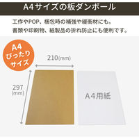 トッパン・コスモ 板ダンボール A4 297×210mm 100枚セット FB10-0100-SK 1セット(100枚)（直送品）