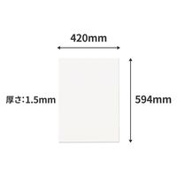 トッパン・コスモ 板ダンボール 片面白 A2 594×420mm 20枚セット FB25-0020-SK 1セット(20枚)（直送品）