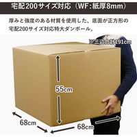 トッパン・コスモ 200サイズダンボール 2枚セット 68×68×55cm FD11-0002-SK 1セット(2枚)（直送品）