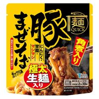 麺クイック 豚まぜそば 角煮＆極太生麺入り 220g 1セット（1個×2）テーブルストック レンジ対応