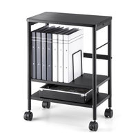 サンワサプライ 高さ可変ワゴン 幅500×奥行300×高さ620～740mm ブラック WG-MX01BK 1台（直送品）