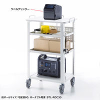 サンワサプライ マルチカート 幅640×奥行450×高さ983mm ホワイト RAC-FA8 1台（直送品）