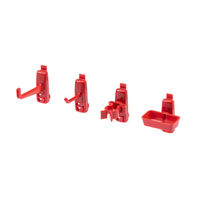 サンワサプライ 作業台専用オプション 樹脂フック 4種 12個入 レッド RAC-WDKT-FKSET1 1セット（直送品）