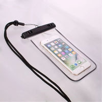 オウルテック 防水等級IPX8取得 暗闇でも光る蓄光素材を採用した防水ケース ブラック OWL-WPCSP11-BK 1セット(1個×2)