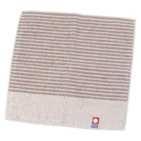 【LAKOLE/ラコレ】 今治産ハンドタオル（ストライプ） ピンクベージュ 1セット（1枚×2）