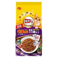 ミオドライミックス 毛玉対応 11歳以上 かつお味 国産 1kg 3袋 キャットフード 猫用