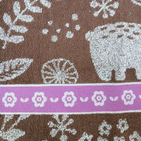 林 ウォッシュタオル モニプー ポルク ベア 20枚セット ブラウン(茶) WN503400 1セット(20枚入)（直送品）