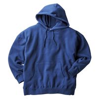 CROSS&STITCH レギュラーウェイトビッグシルエットプルパーカー 長袖 メンズ ブラック BP2281-9-L L無地 業務用 1枚（直送品）