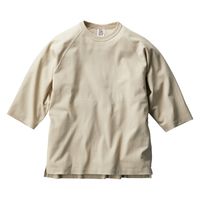 CROSS&STITCH オープンエンドリラックスフィットラグラン Tシャツ 七分袖 無地 ディープブラック OE1250-3-M M 1枚（直送品）