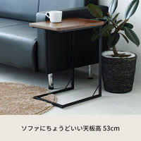 永井興産 スクエアサイドテーブル ラテ 幅450×奥行300×高さ530mm ブラウン NK-332BR 1台（直送品）