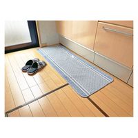 マルナカ 日本製キッチンマット:コットンライン45x120cmブルー 1824 1セット(3枚)（直送品）