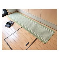 マルナカ 日本製キッチンマット:コットンライン45x180cmグリーン 1827 1枚（直送品）