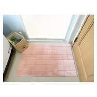マルナカ 日本製バスマット:LLサイズ60x90cmピンク 2358 1セット(5枚)（直送品）