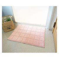 マルナカ 日本製バスマット:Mサイズ45x60cmピンク 2354 1セット(10枚)（直送品）