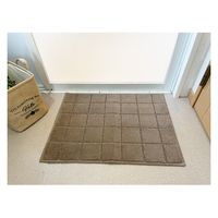 マルナカ 日本製バスマット:Mサイズ45x60cmベージュ 2355 1セット(3枚)（直送品）