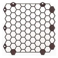 ワタナベ工業 抗菌ジョイントスノコ ハード 15×15cm ブラウン HA-1505 1セット(100枚)（直送品）