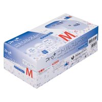 【使いきりニトリル手袋】 宇都宮製作 Pro+ニトリルスムース アクアブルー M NBR0356PF-BBM 1箱（200枚入）