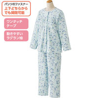 ケアファッション フルオープンパジャマ 介護サポート 開閉簡単 脱ぎ着がしやすい 婦人 SX 2L 3851503 1着（直送品）