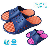 ジェイワークスプランニング EVAソフトサンダル ネイビー×オレンジ EV-54 1足（直送品）