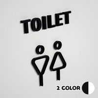 LALLABOX ピクトサイン [TOILET] TYPE3 M ホワイト 458261475 1枚（直送品）