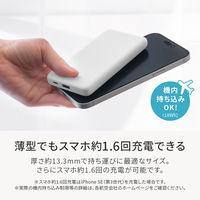 オウルテック ポケットサイズ薄型モバイルバッテリー 5000mAh ブラック OWL-LPB5013-BK 1個