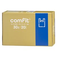 ゴミ袋 MUT30 comfit 白半透明 手付きポリ袋 薄手 30L（1個（20枚入）×30）厚さ0.015mm ジャパックス