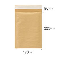 【クッション付封筒】緩衝材付宅配ペーパーバッグ W170×H225mm 茶 1セット（100枚）ヘッズ MKR-TBP3