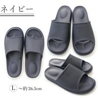 ストロング 防水 かかとぽっこりEVAサンダル L ネイビー 1足 10-7-120（直送品）